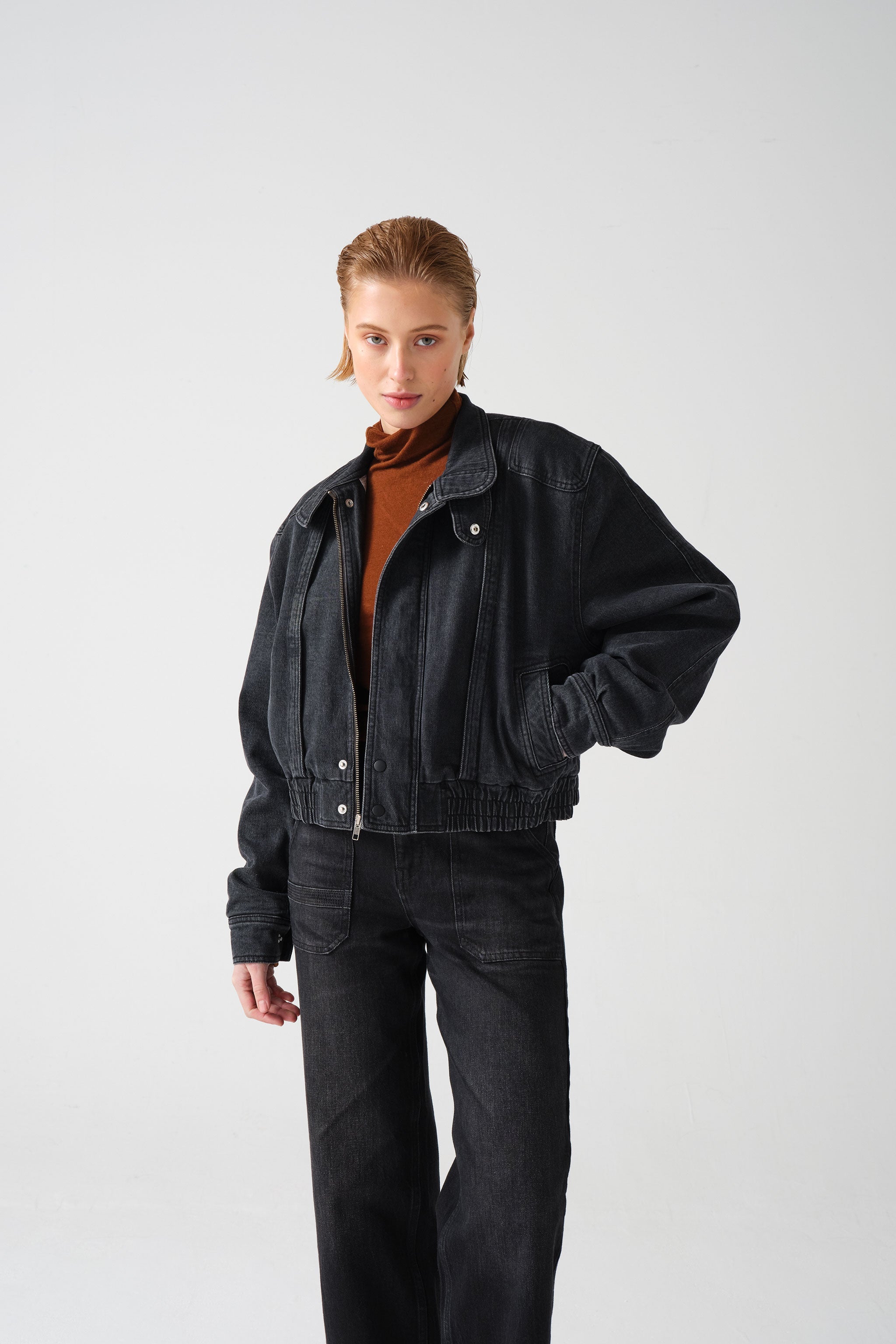 Juno Jacket in Washed Black