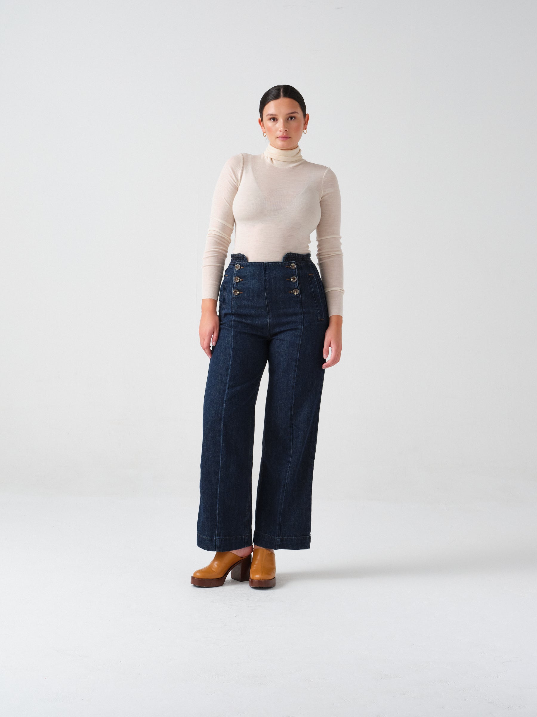 Marie Sailor Jean in Dark Indigo - seventy + mochi