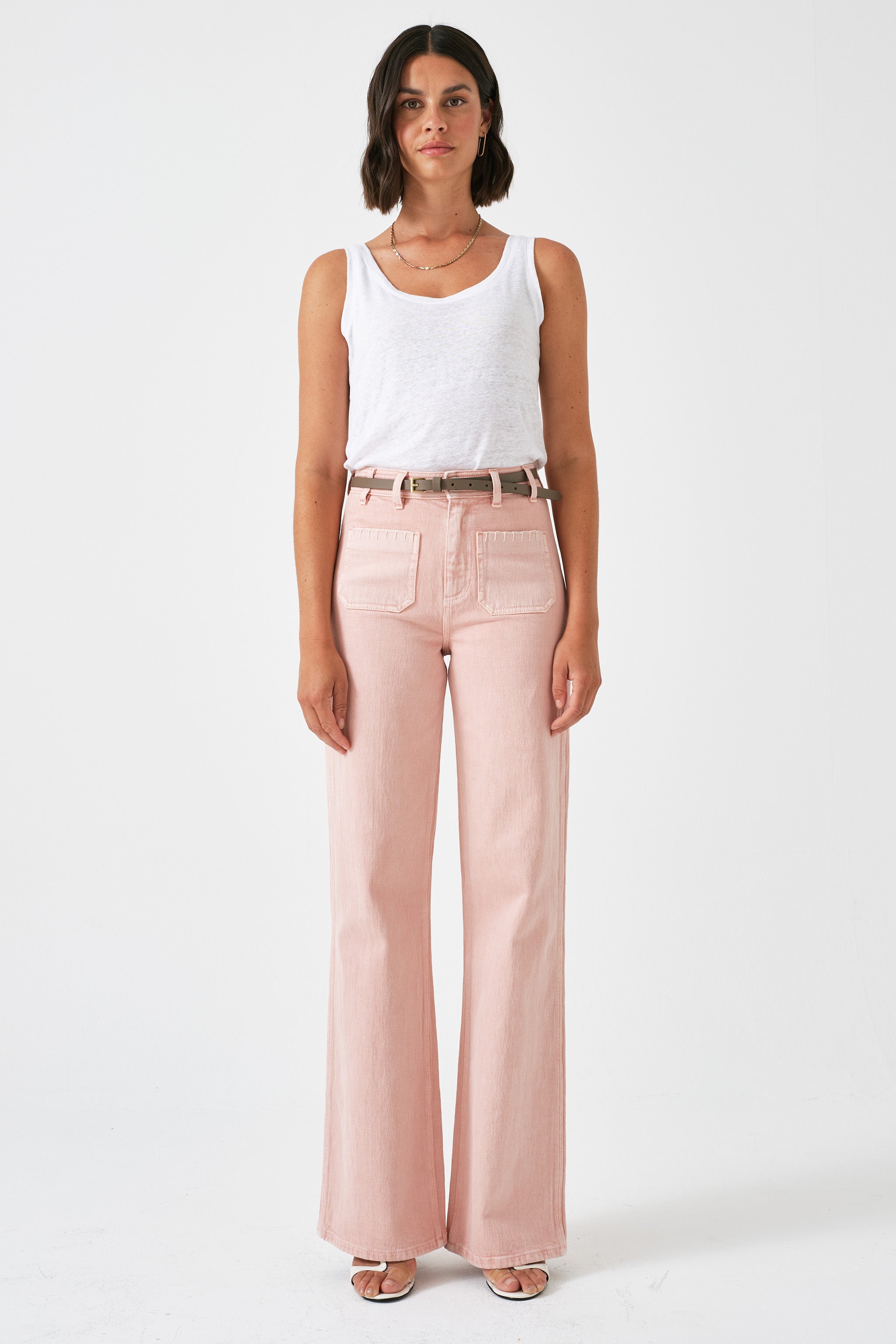 Mabel Jean Patch Pocket in Peony Pink