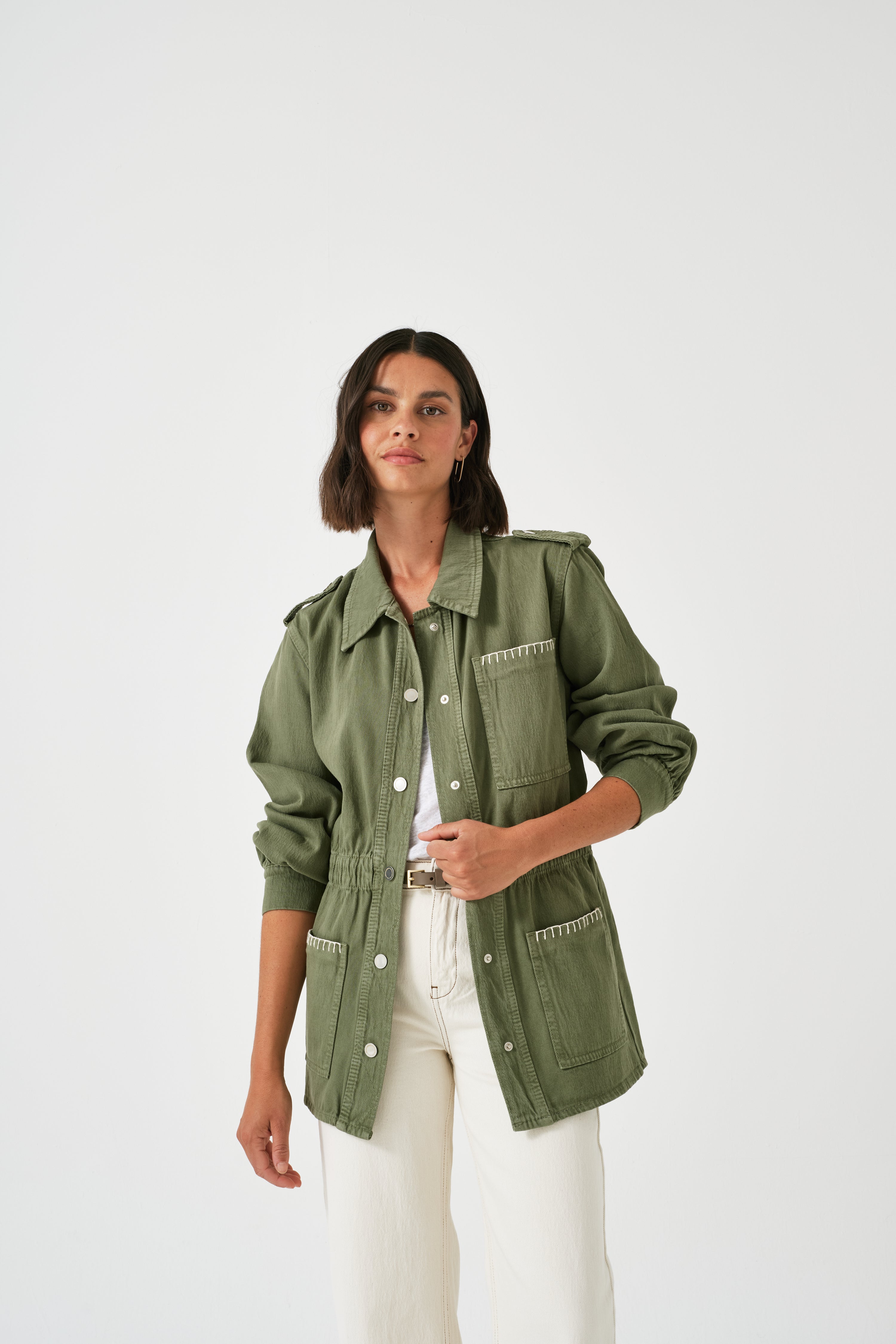 Dani Jacket in Moss Denim