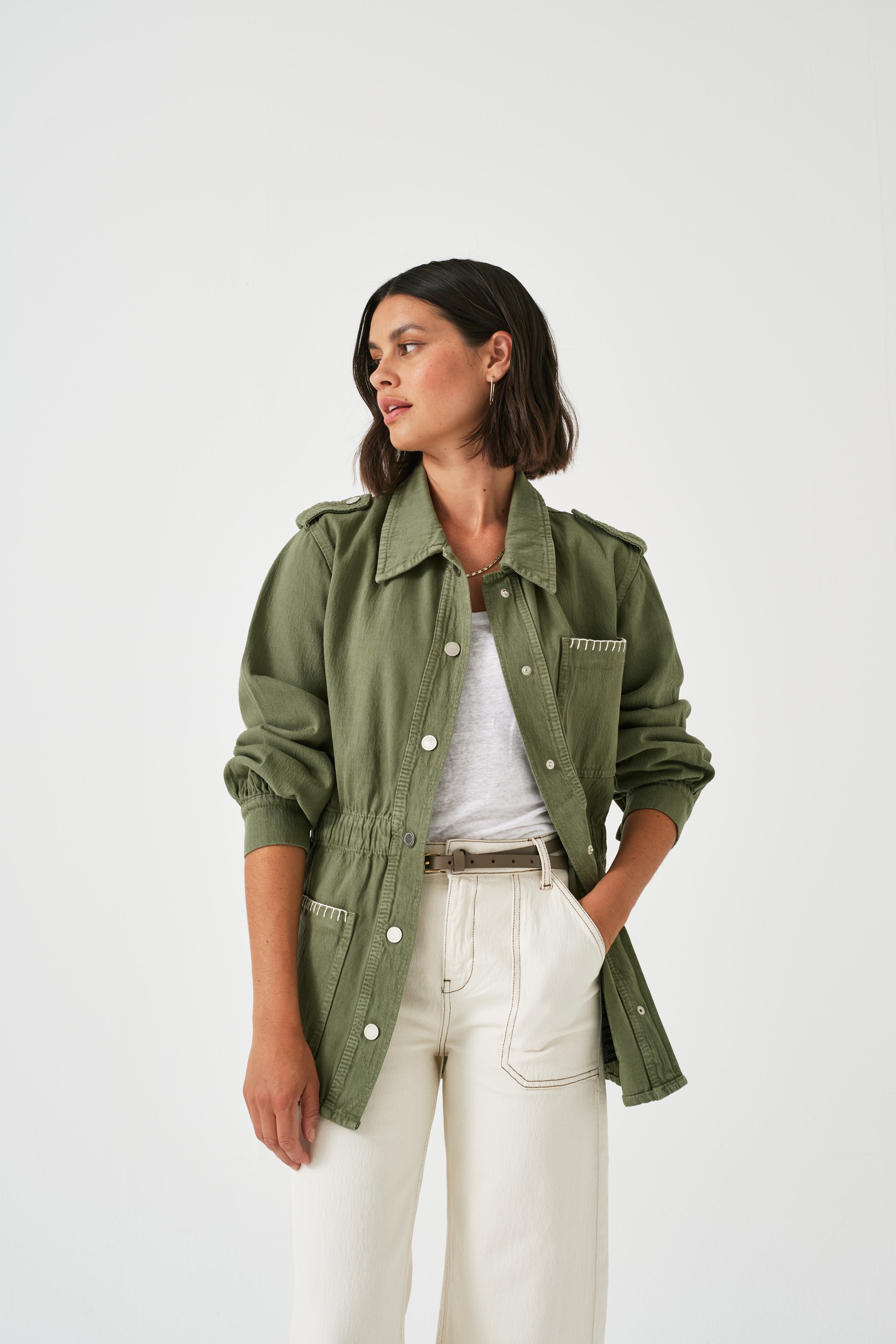 Dani Jacket in Moss Denim