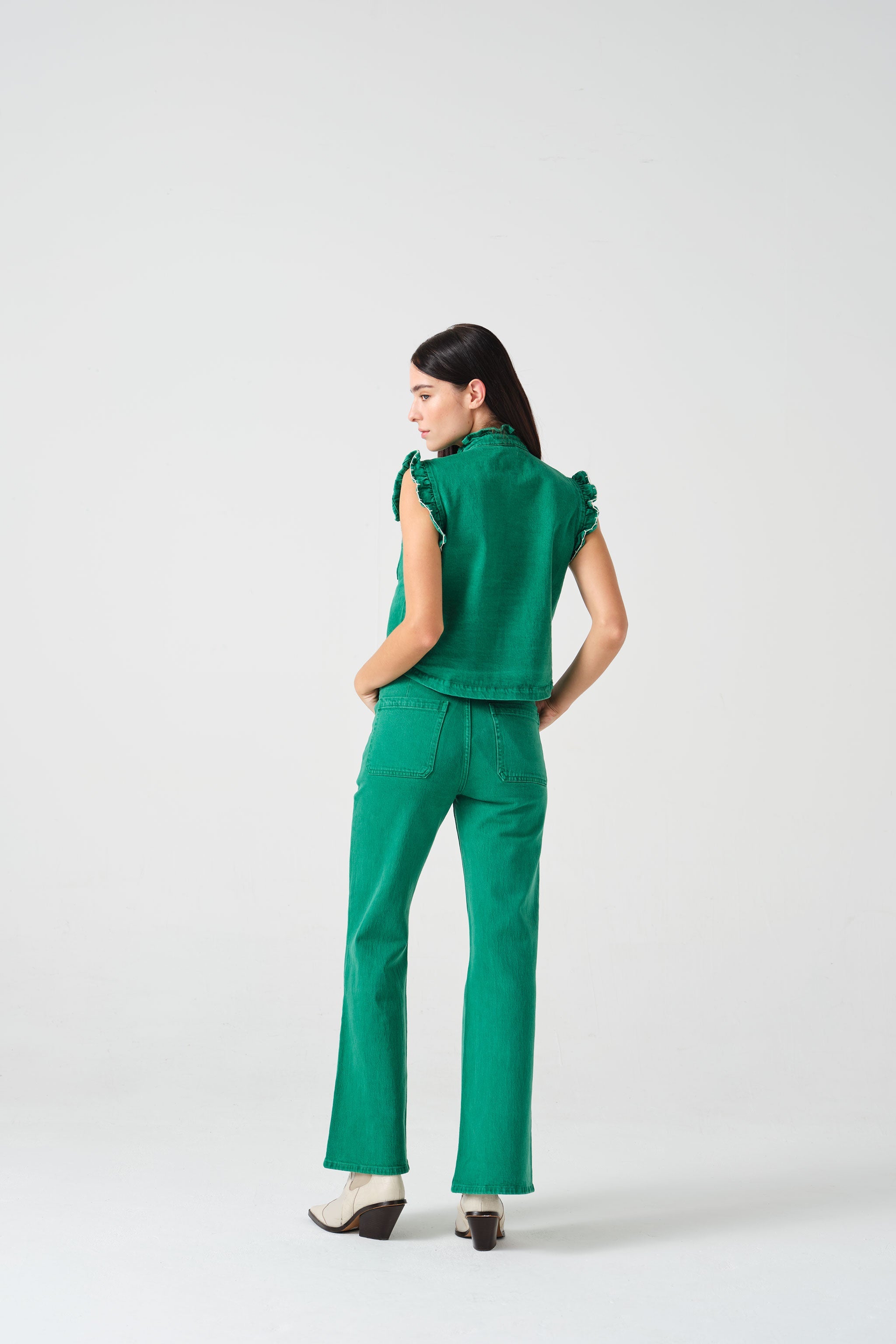 Pablo Waistcoat in Jade Green - seventy + mochi