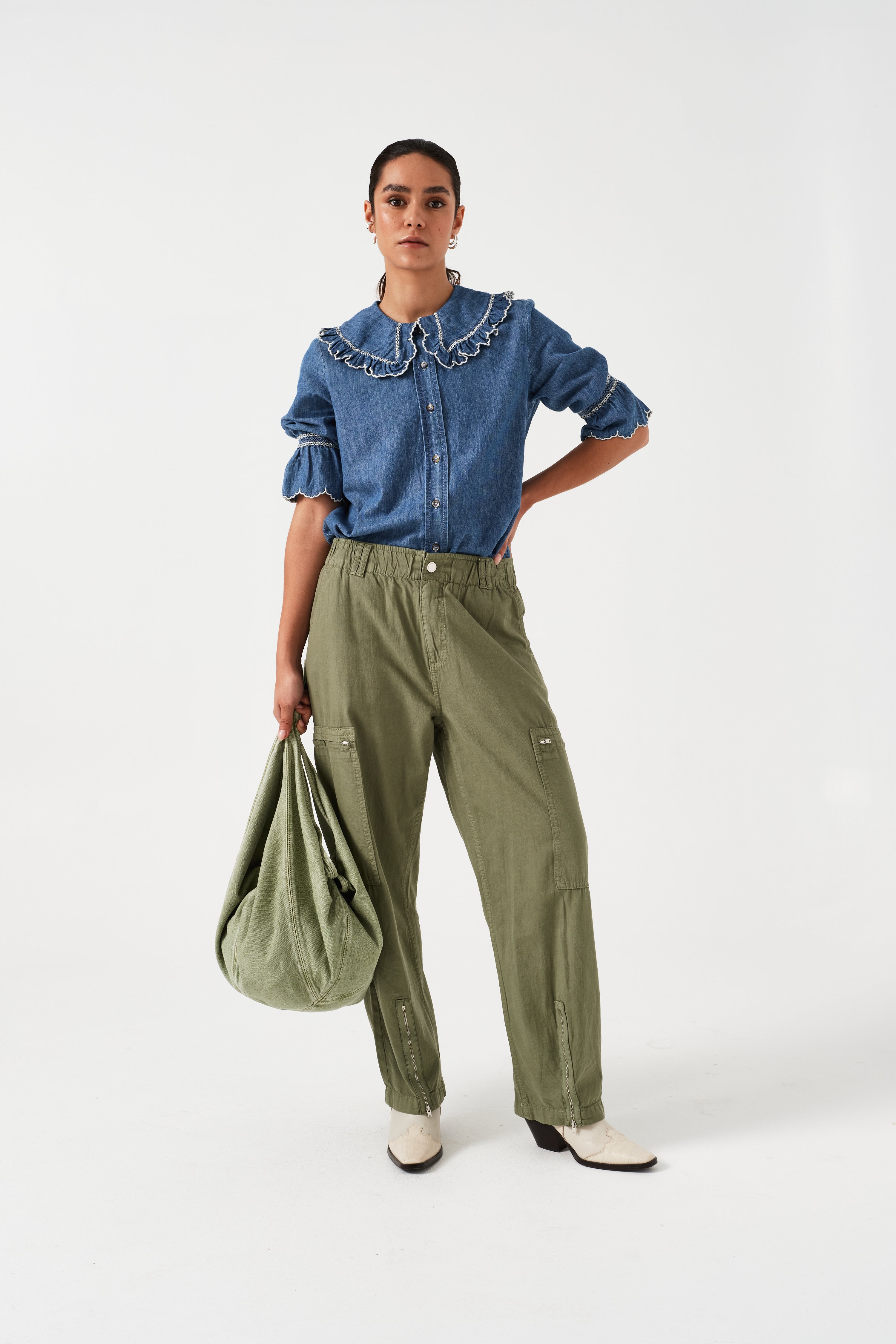 Amelia Pant in Khaki