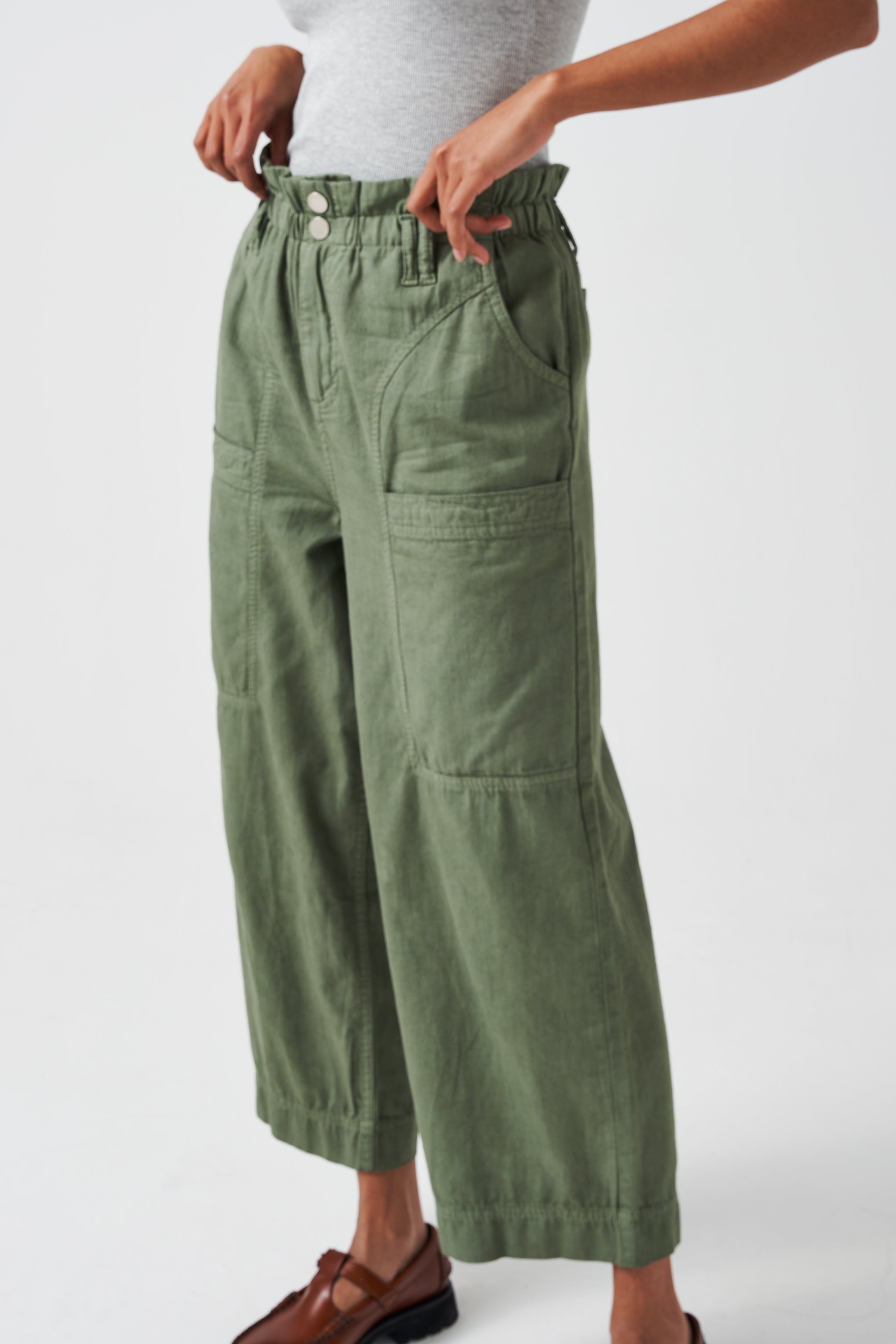 Louis Cargo Pant in Moss Green - seventy + mochi