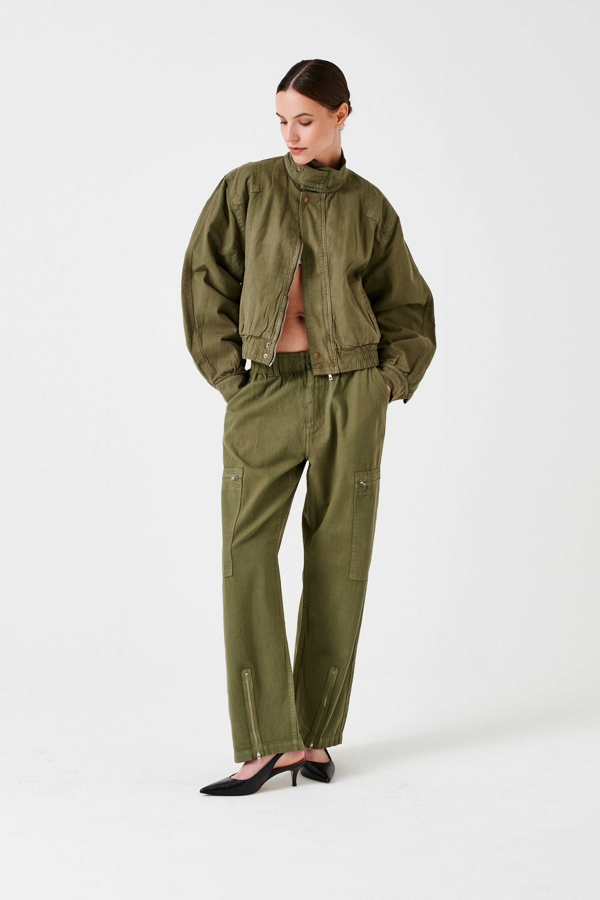 Amelia Pant in Khaki