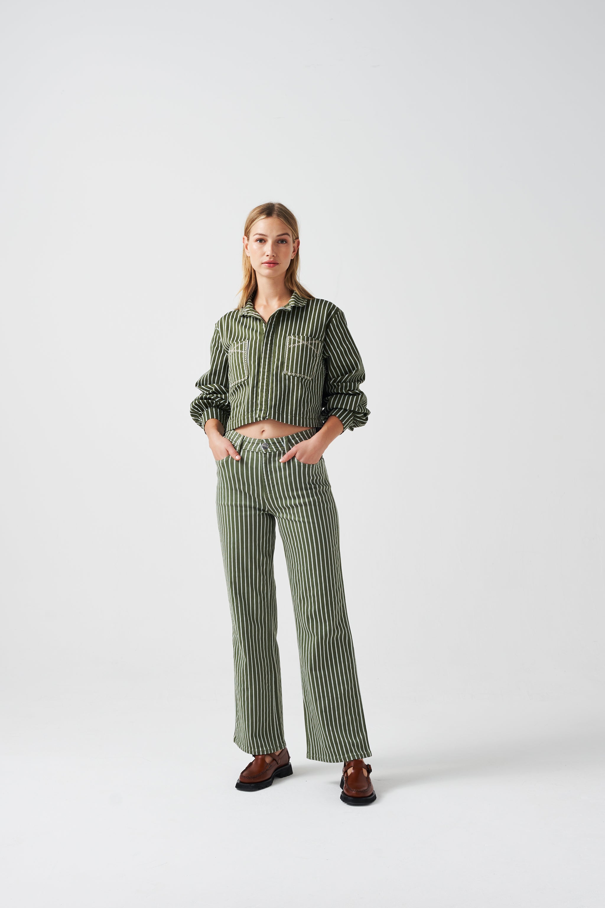 Mabel Jean in Striped Khaki - seventy + mochi