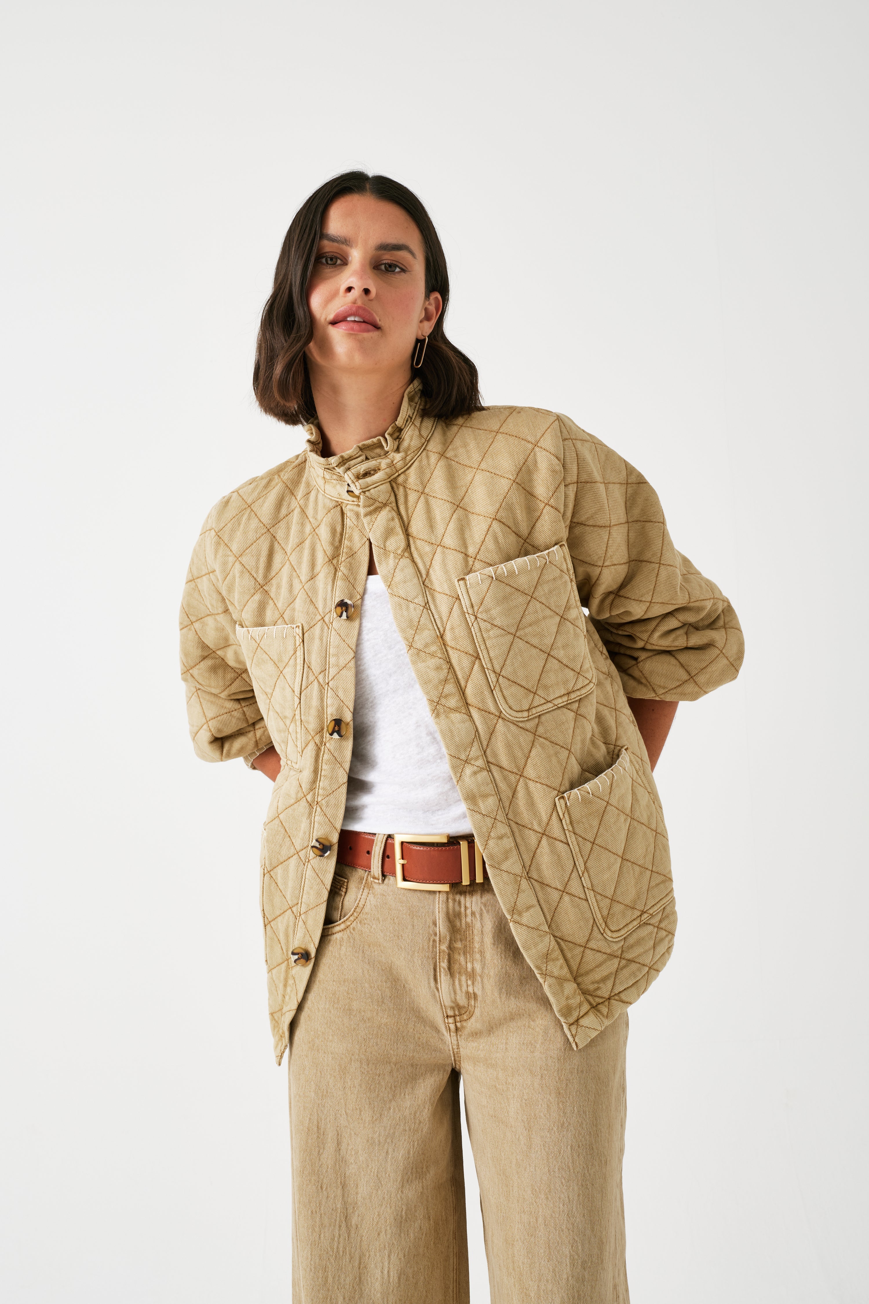 Quilted Pablo Jacket in Desert Sand