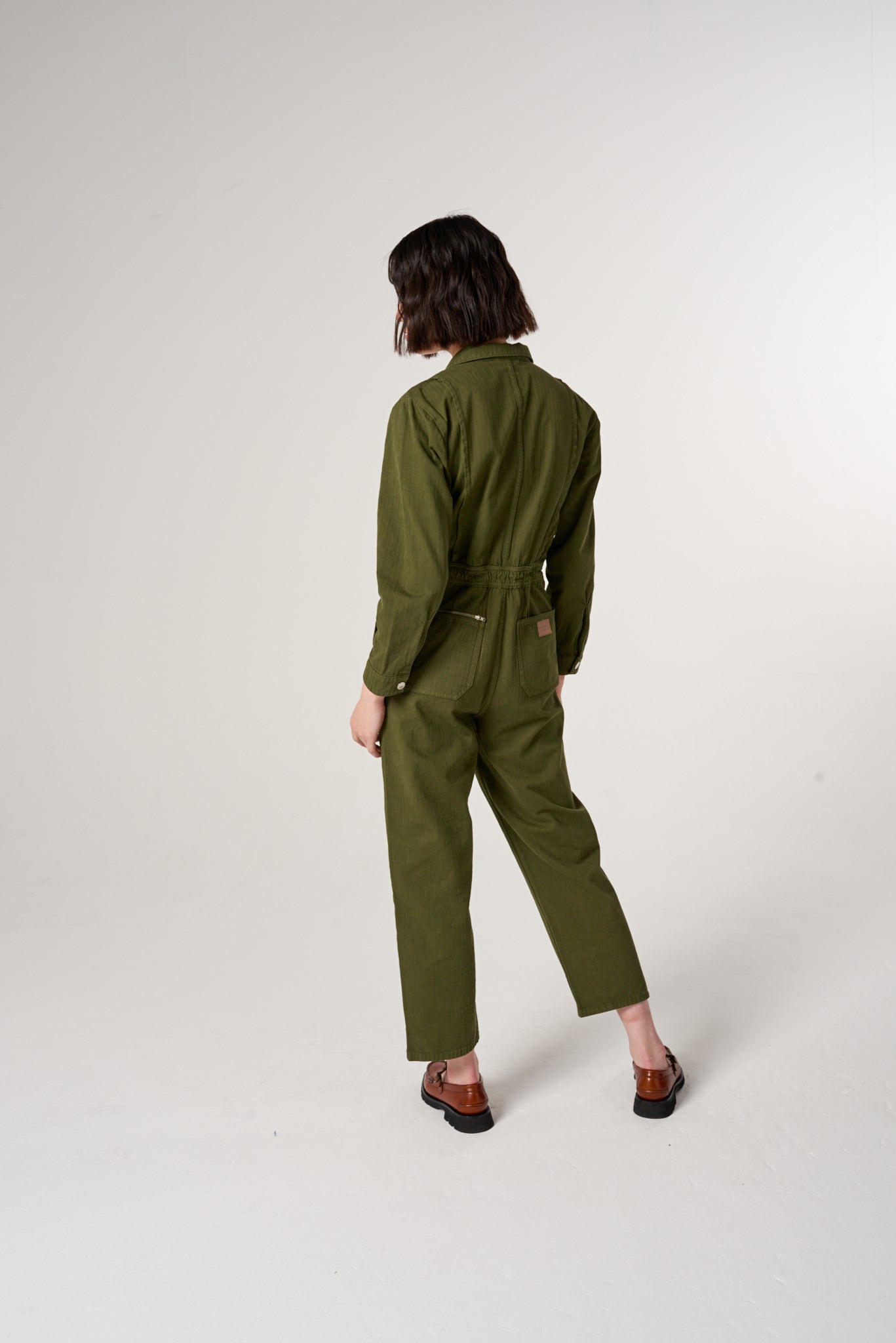 Indie Jumpsuit in Pine - seventy + mochi