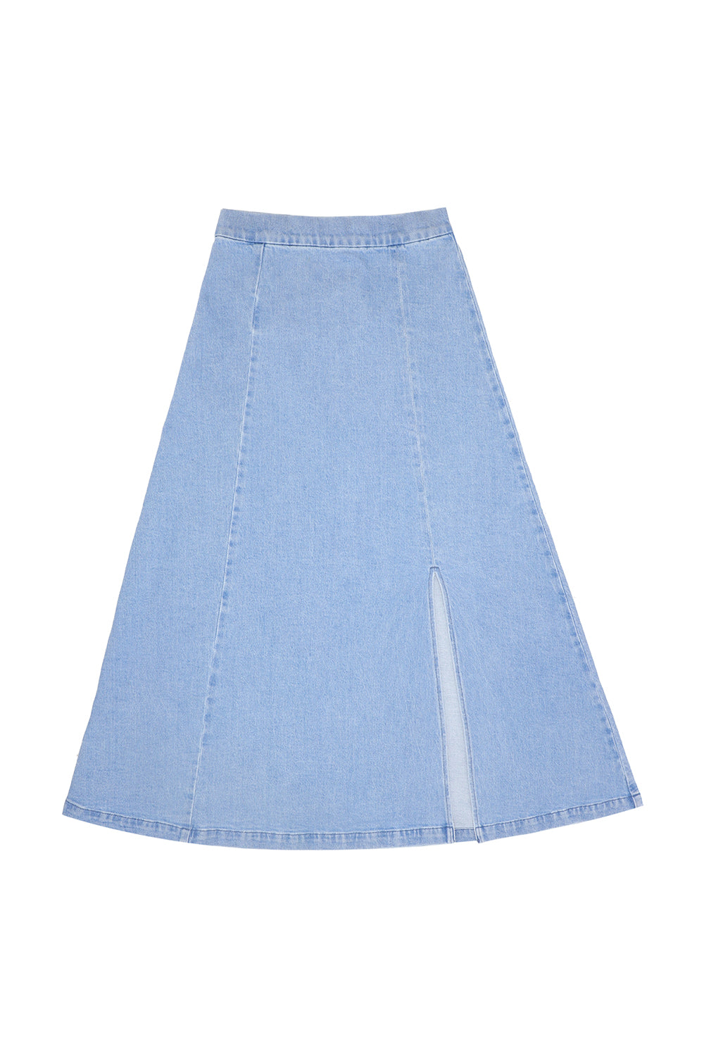 Faye Slip Skirt in Oceanic Blue