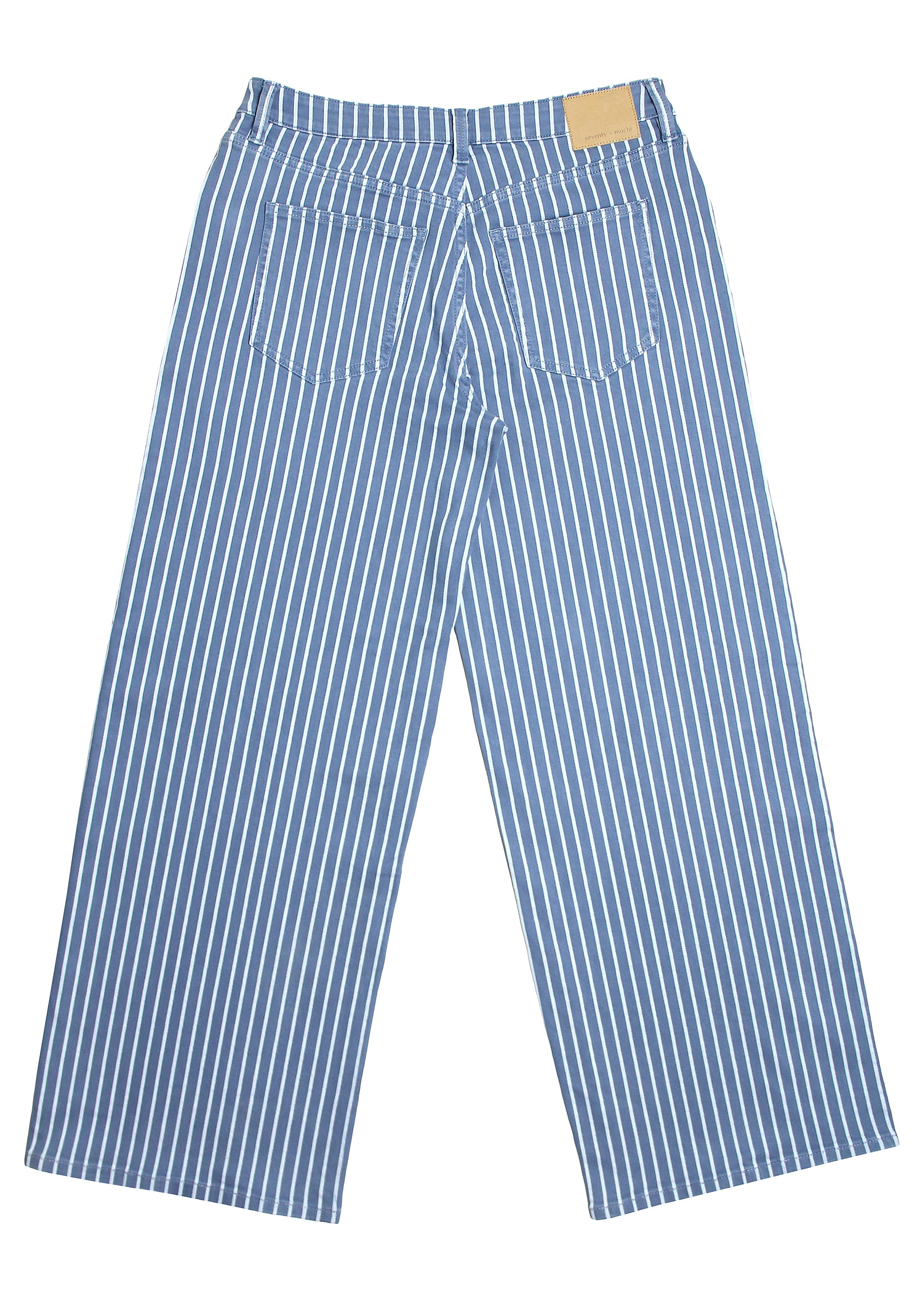 Gracie Jean in Washed Denim Wide Stripe