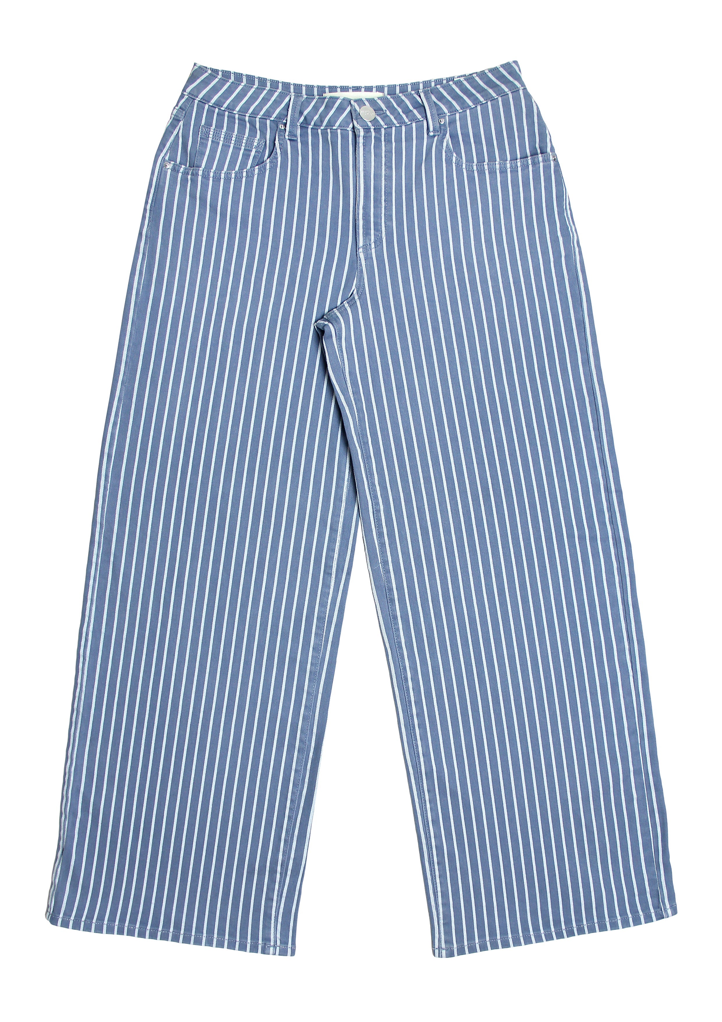 Gracie Jean in Washed Denim Wide Stripe