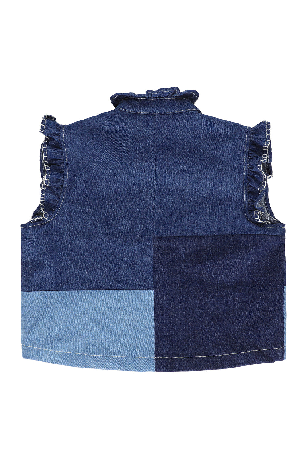 Pablo Waistcoat in Patched Denim