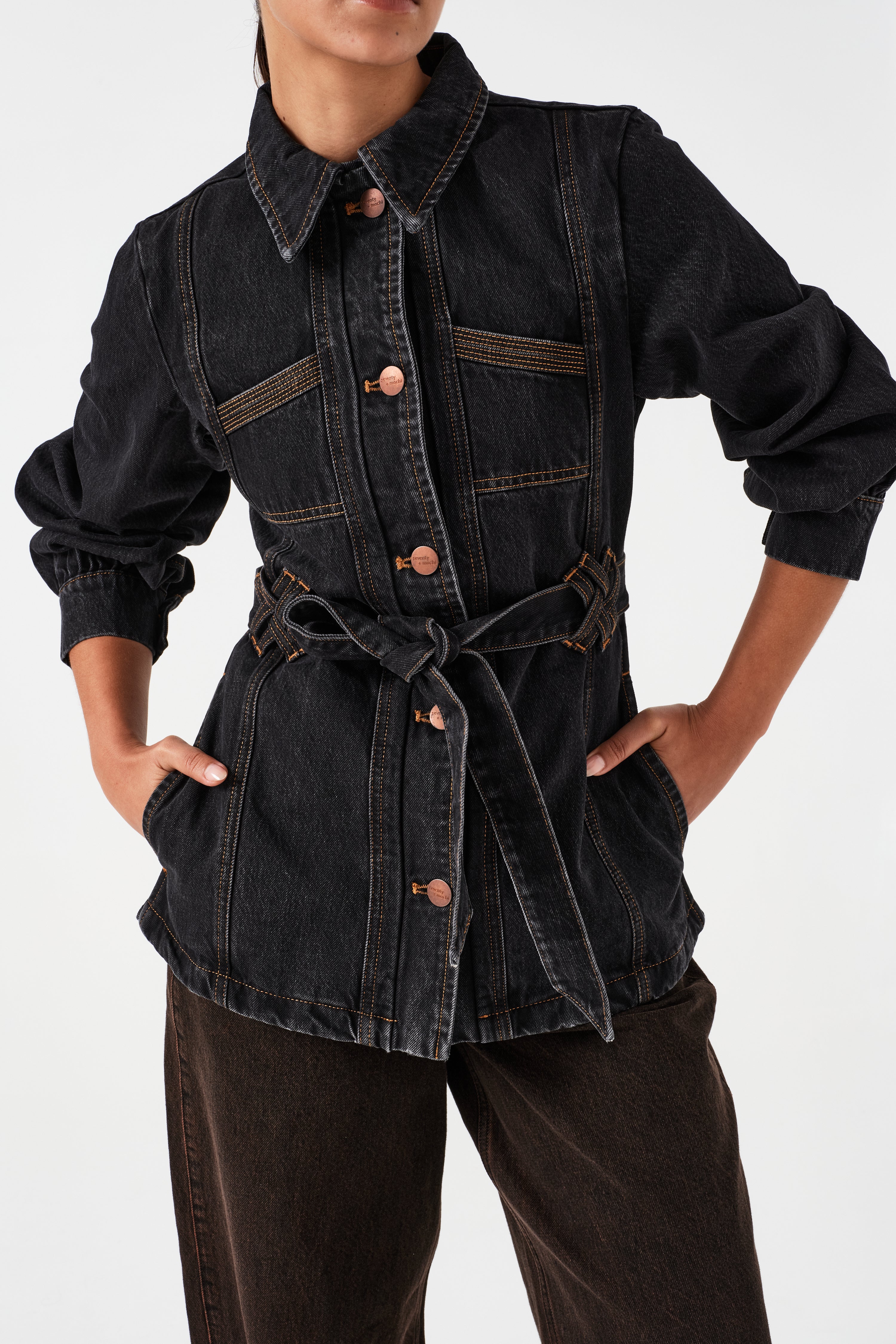 Willow Jacket in Black Denim