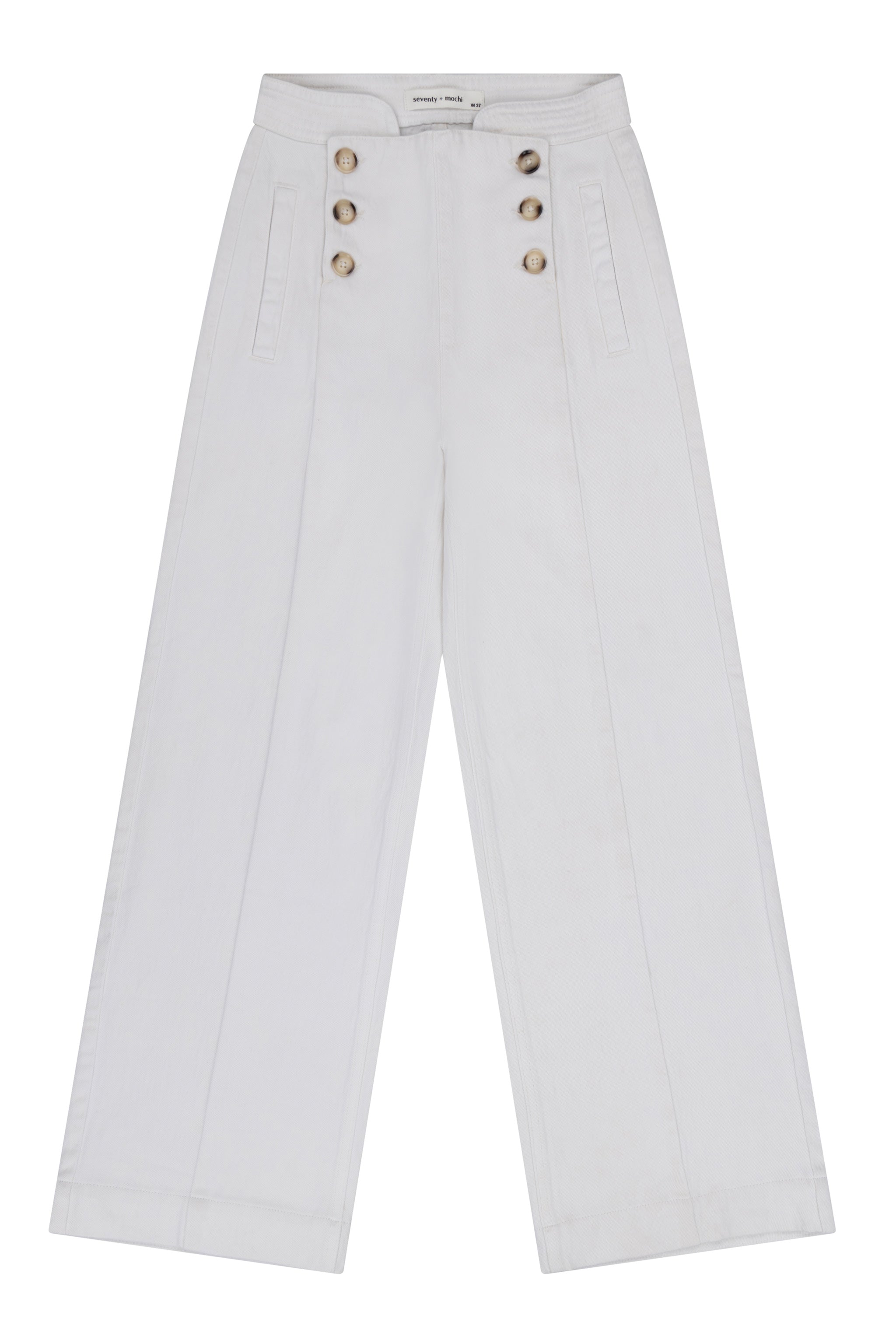 Marie Sailor Jean in White Denim - seventy + mochi